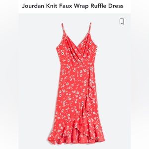 Kaileigh Ruffle Red Floral MIDI Dress